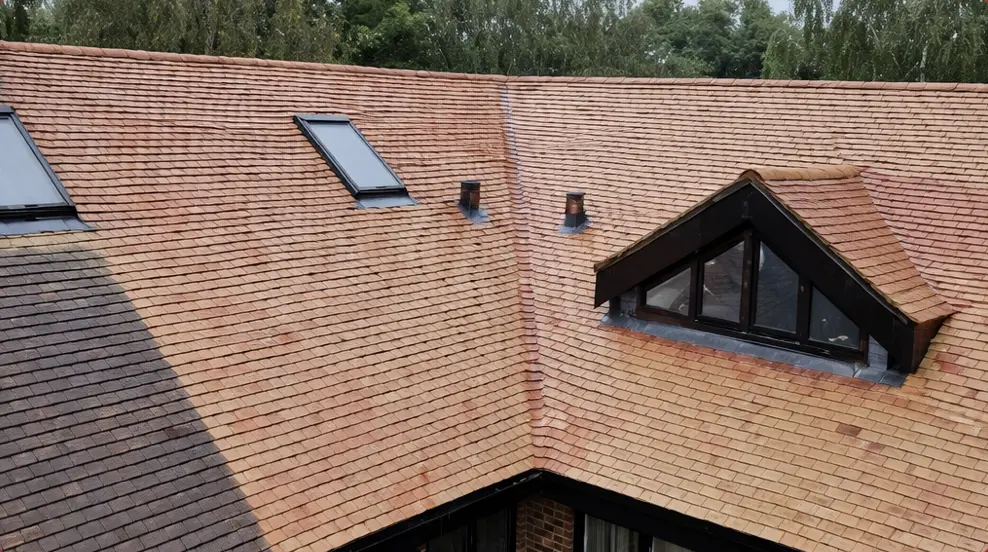 Roof cleaning a property